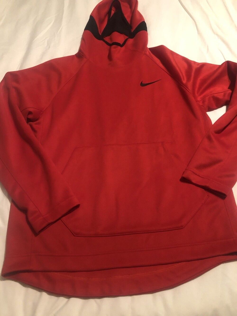 Nike Sweater Mens Extra Medium Dry Fit Pullover Hoodie red